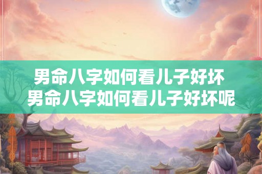 男命八字如何看儿子好坏 男命八字如何看儿子好坏呢 男命八字如何看儿子好坏 男命八字如何看儿子好坏呢