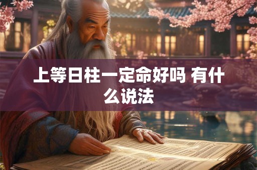 上等日柱一定命好吗 有什么说法