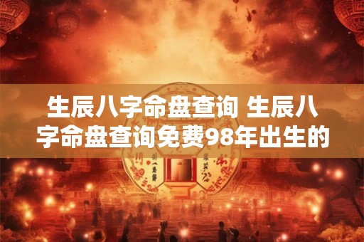 生辰八字命盘查询 生辰八字命盘查询免费98年出生的哪一年姻缘最好 生辰八字命盘查询 生辰八字命盘查询免费98年出生的哪一年姻缘最好