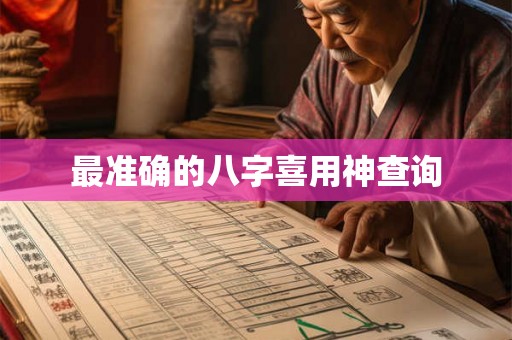 最准确的八字喜用神查询