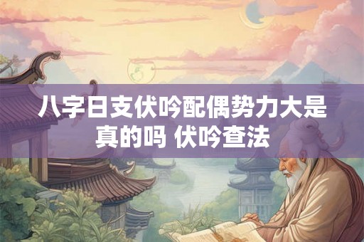 八字日支伏吟配偶势力大是真的吗 伏吟查法 八字日支伏吟配偶势力大是真的吗 伏吟查法