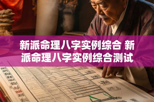 新派命理八字实例综合 新派命理八字实例综合测试