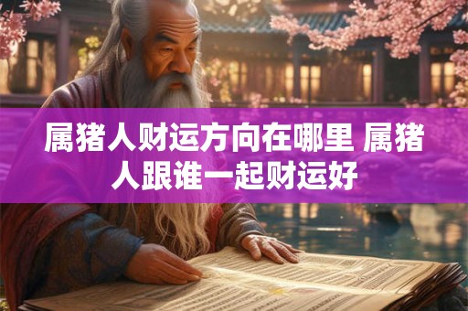 属猪人财运方向在哪里 属猪人跟谁一起财运好 属猪人财运方向在哪里 属猪人跟谁一起财运好