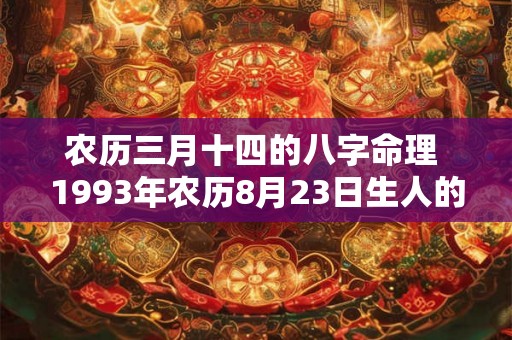 农历三月十四的八字命理 1993年农历8月23日生人的八字命理