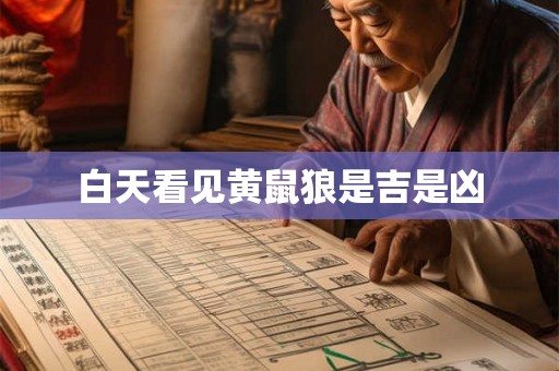 白天看见黄鼠狼是吉是凶 白天看见黄鼠狼是吉是凶