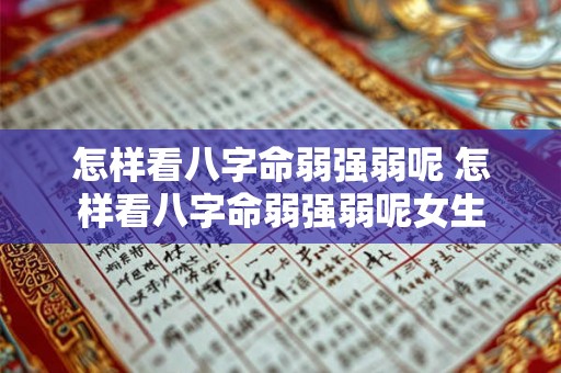 怎样看八字命弱强弱呢 怎样看八字命弱强弱呢女生 怎样看八字命弱强弱呢 怎样看八字命弱强弱呢女生