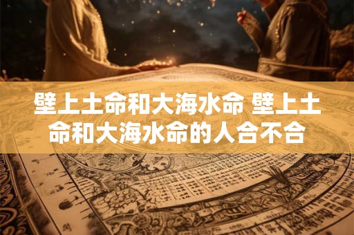 壁上土命和大海水命 壁上土命和大海水命的人合不合
