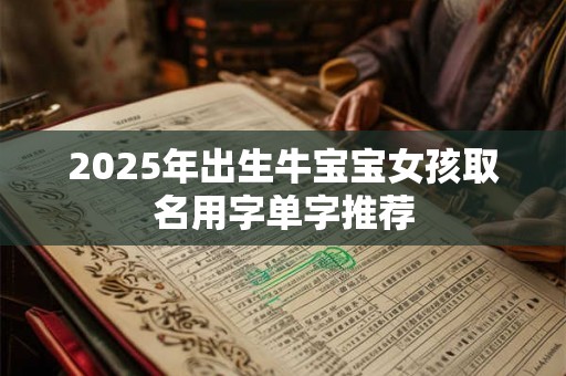 2025年出生牛宝宝女孩取名用字单字推荐