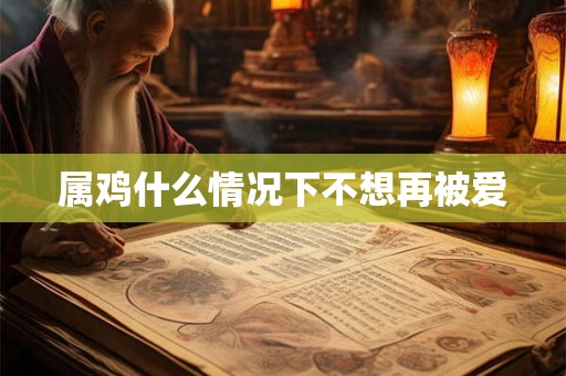 属鸡什么情况下不想再被爱