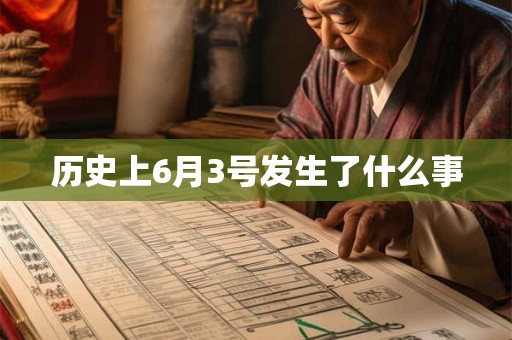 历史上6月3号发生了什么事