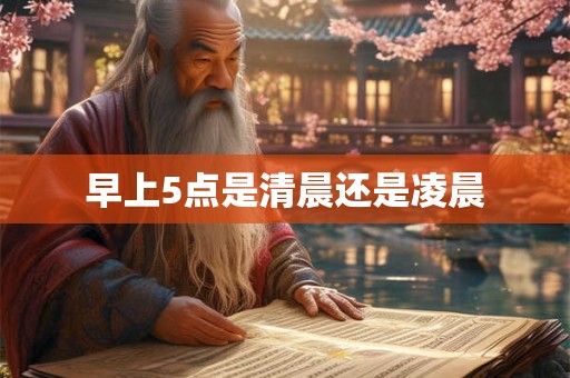 早上5点是清晨还是凌晨