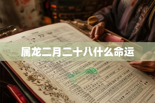 属龙二月二十八什么命运 属龙二月二十八什么命运