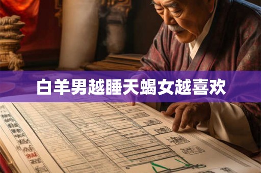 白羊男越睡天蝎女越喜欢