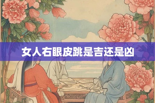 女人右眼皮跳是吉还是凶 女人右眼皮跳是吉还是凶