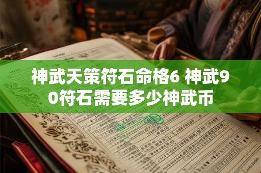 神武天策符石命格6 神武90符石需要多少神武币 神武天策符石命格6 神武90符石需要多少神武币