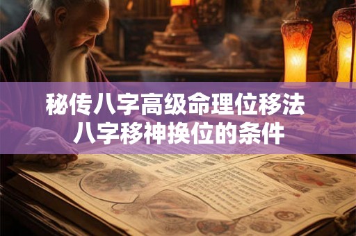秘传八字高级命理位移法 八字移神换位的条件 秘传八字高级命理位移法 八字移神换位的条件
