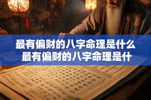 最有偏财的八字命理是什么 最有偏财的八字命理是什么意思 最有偏财的八字命理是什么 最有偏财的八字命理是什么意思