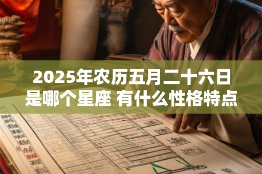 2025年农历五月二十六日是哪个星座 有什么性格特点