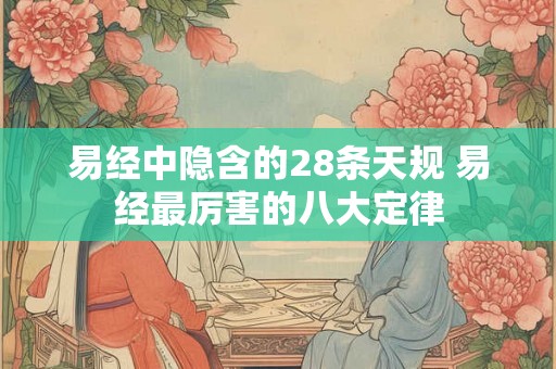 易经中隐含的28条天规 易经最厉害的八大定律 易经中隐含的28条天规 易经最厉害的八大定律