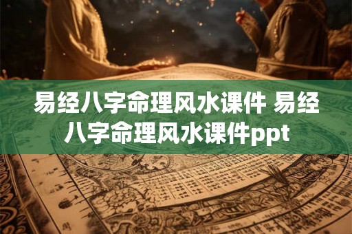 易经八字命理风水课件 易经八字命理风水课件ppt