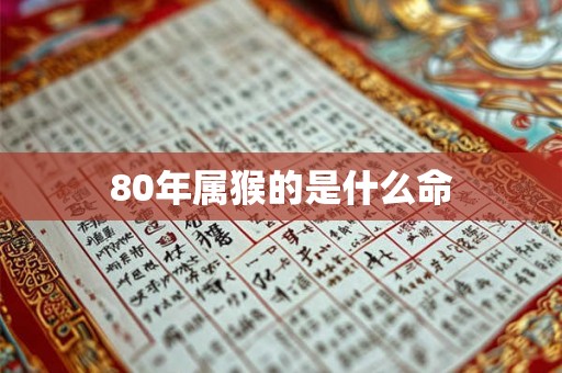 80年属猴的是什么命 80年属猴的是什么命