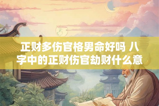 正财多伤官格男命好吗 八字中的正财伤官劫财什么意思 正财多伤官格男命好吗 八字中的正财伤官劫财什么意思