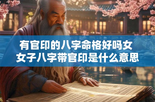 有官印的八字命格好吗女 女子八字带官印是什么意思 有官印的八字命格好吗女 女子八字带官印是什么意思