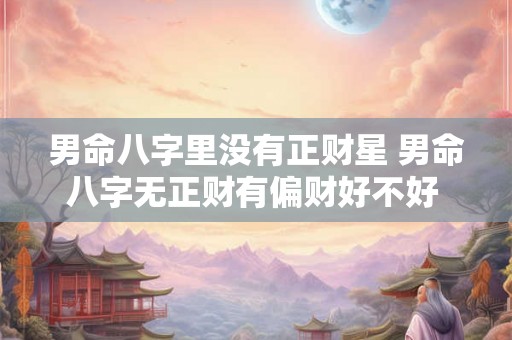 男命八字里没有正财星 男命八字无正财有偏财好不好 命运怎么样 男命八字里没有正财星 男命八字无正财有偏财好不好 命运怎么样