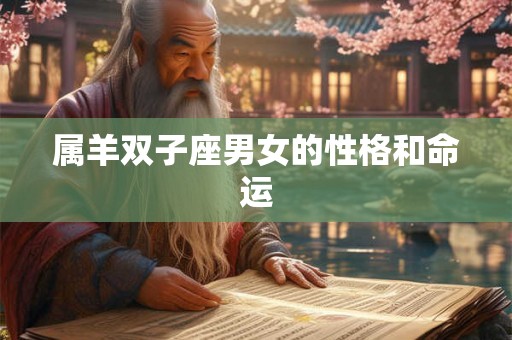 属羊双子座男女的性格和命运 属羊双子座男女的性格和命运