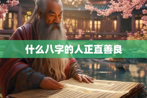 什么八字的人正直善良 什么八字的人正直善良