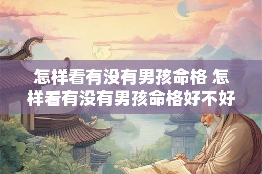 怎样看有没有男孩命格 怎样看有没有男孩命格好不好 怎样看有没有男孩命格 怎样看有没有男孩命格好不好