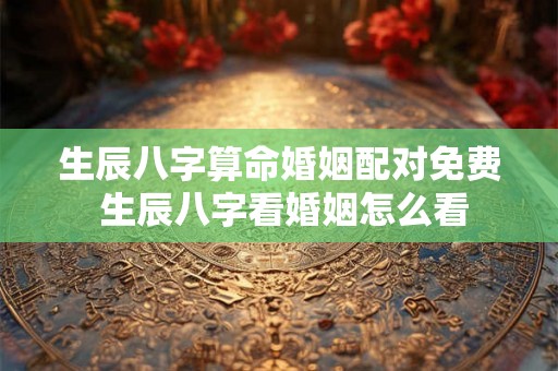 生辰八字算命婚姻配对免费 生辰八字看婚姻怎么看 生辰八字算命婚姻配对免费 生辰八字看婚姻怎么看