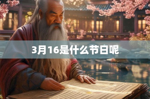 3月16是什么节日呢 3月16是什么节日呢