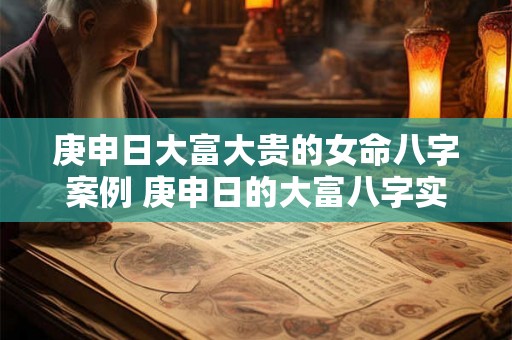 庚申日大富大贵的女命八字案例 庚申日的大富八字实例 庚申日大富大贵的女命八字案例 庚申日的大富八字实例