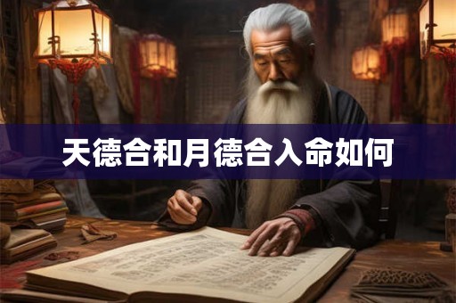 天德合和月德合入命如何 天德合和月德合入命如何