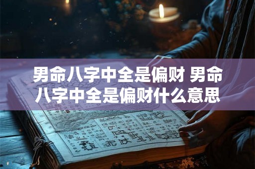 男命八字中全是偏财 男命八字中全是偏财什么意思 男命八字中全是偏财 男命八字中全是偏财什么意思