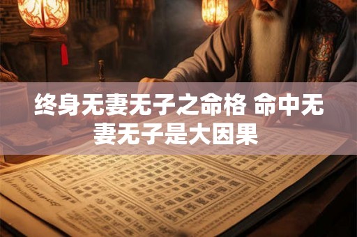 终身无妻无子之命格 命中无妻无子是大因果 终身无妻无子之命格 命中无妻无子是大因果