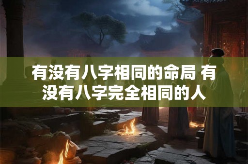 有没有八字相同的命局 有没有八字完全相同的人 有没有八字相同的命局 有没有八字完全相同的人