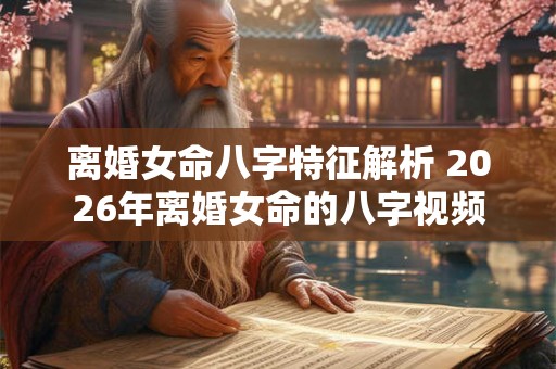 离婚女命八字特征解析 2026年离婚女命的八字视频 离婚女命八字特征解析 2026年离婚女命的八字视频