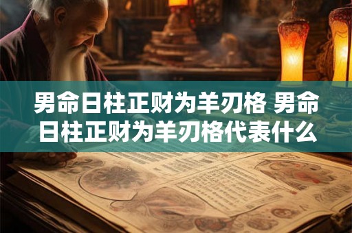 男命日柱正财为羊刃格 男命日柱正财为羊刃格代表什么 男命日柱正财为羊刃格 男命日柱正财为羊刃格代表什么