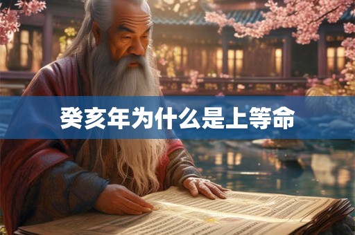 癸亥年为什么是上等命 癸亥年为什么是上等命