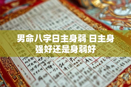 男命八字日主身弱 日主身强好还是身弱好 男命八字日主身弱 日主身强好还是身弱好