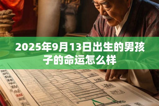 2025年9月13日出生的男孩子的命运怎么样 2025年9月13日出生的男孩子的命运怎么样