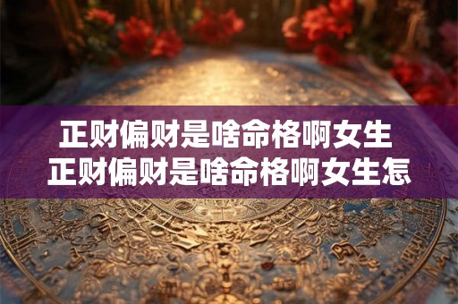 正财偏财是啥命格啊女生 正财偏财是啥命格啊女生怎么样 正财偏财是啥命格啊女生 正财偏财是啥命格啊女生怎么样