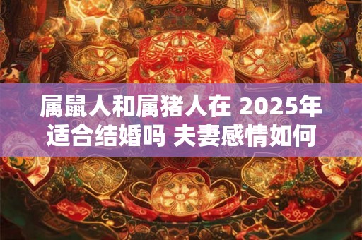 属鼠人和属猪人在 2025年适合结婚吗 夫妻感情如何 属鼠人和属猪人在 2025年适合结婚吗 夫妻感情如何