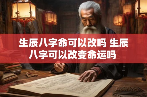 生辰八字命可以改吗 生辰八字可以改变命运吗 生辰八字命可以改吗 生辰八字可以改变命运吗