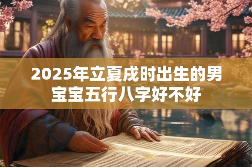 2025年立夏戌时出生的男宝宝五行八字好不好 2025年立夏戌时出生的男宝宝五行八字好不好