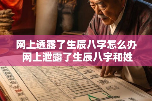 网上透露了生辰八字怎么办 网上泄露了生辰八字和姓名安全吗 网上透露了生辰八字怎么办 网上泄露了生辰八字和姓名安全吗