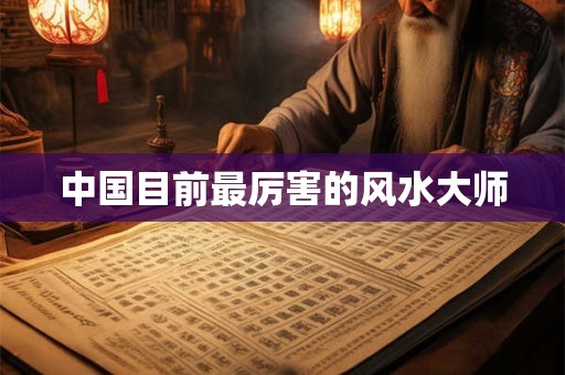 中国目前最厉害的风水大师 中国目前最厉害的风水大师