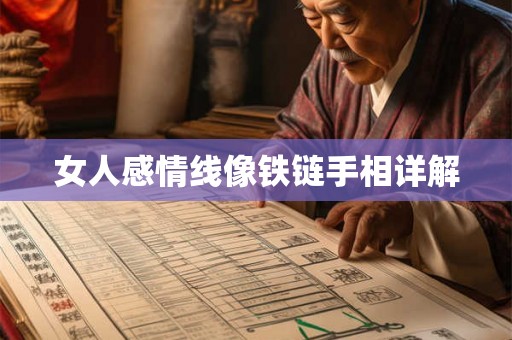 女人感情线像铁链手相详解 女人感情线像铁链手相详解